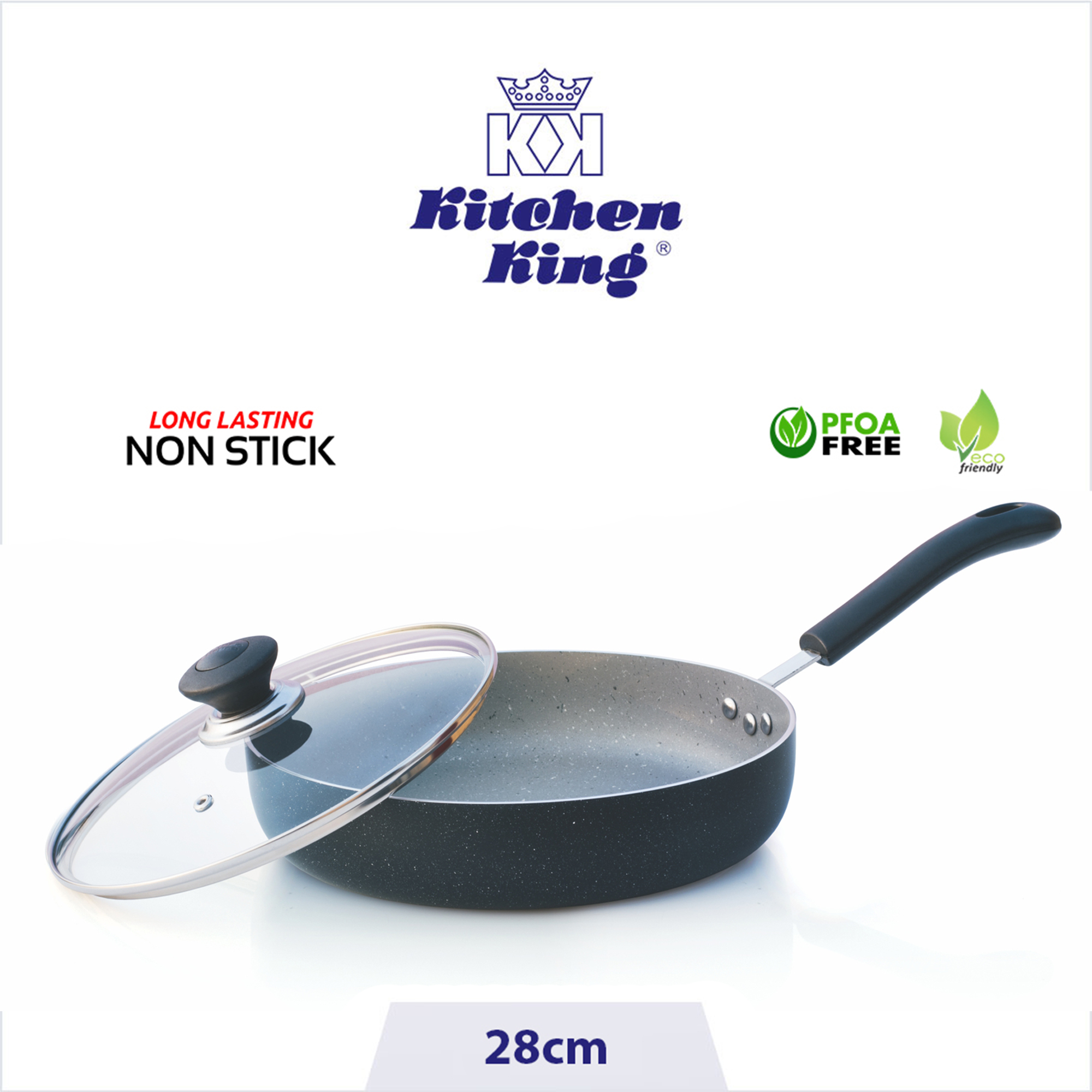 Saute Pan (G/Lid) Induction BLK SP/GM