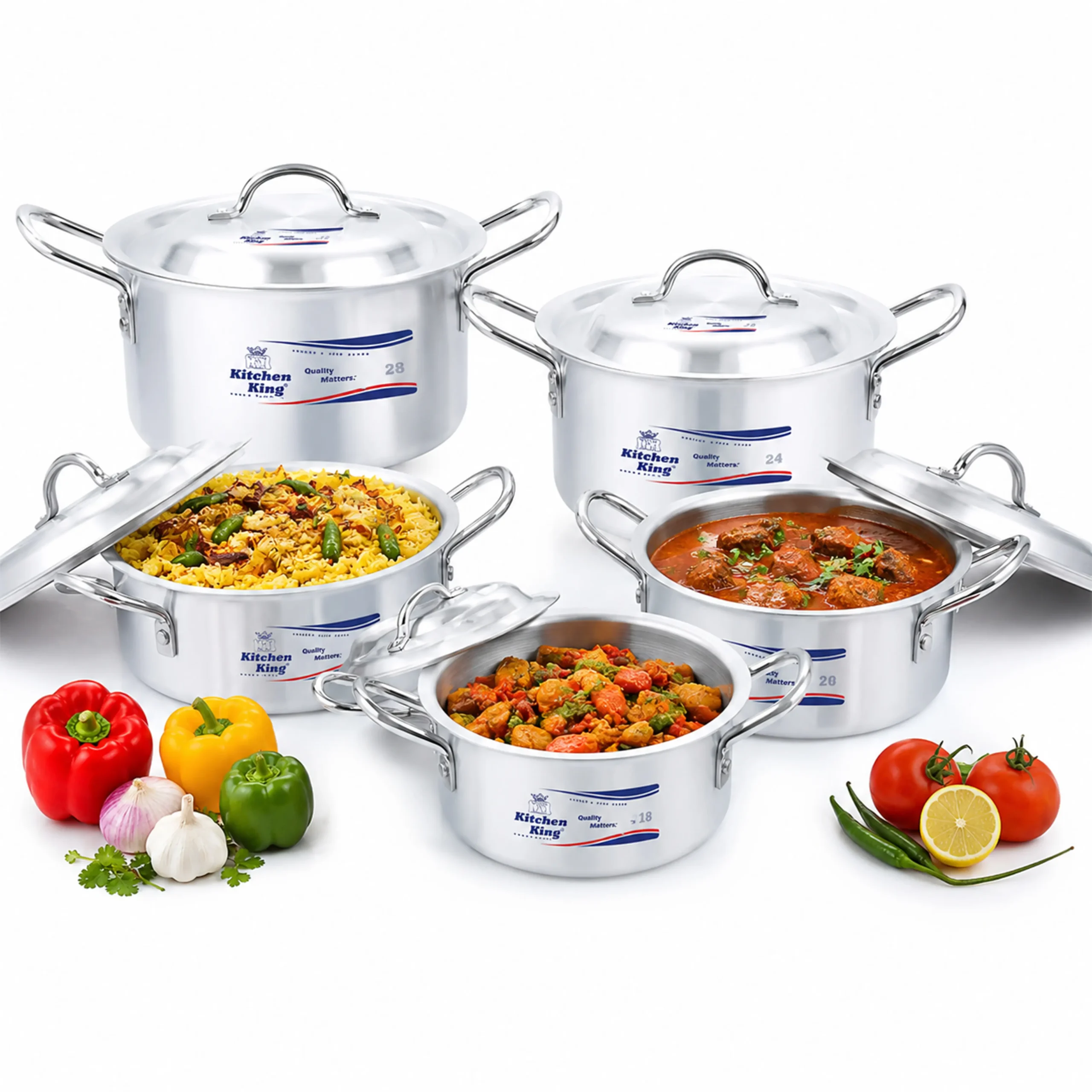 Glorious Set 10Pcs (30,33,36,38,41cm)