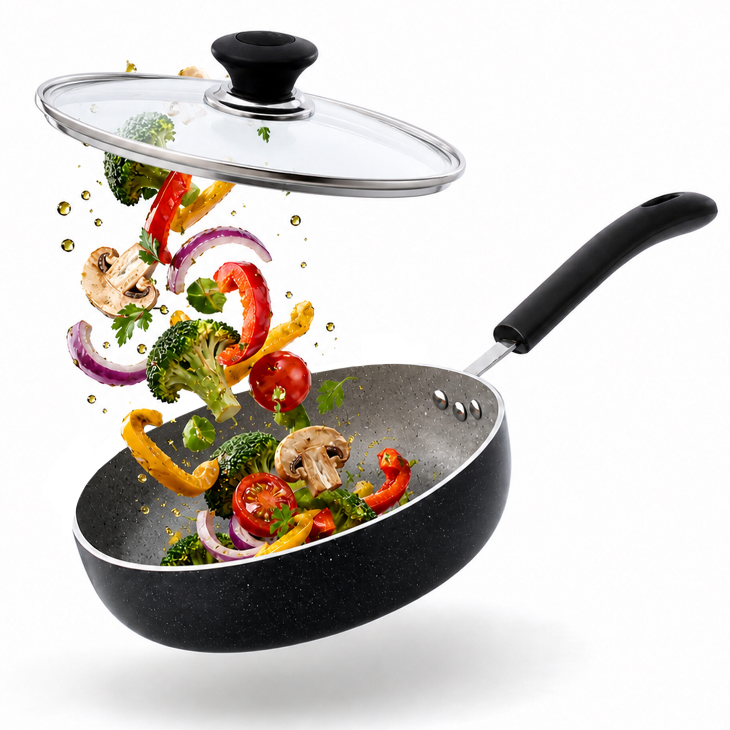 Saute Pan (G/Lid) Induction BLK SP/GM